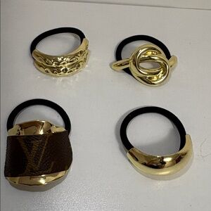 Brand new Louis Vuitton upcycled hair tie/ scrunchie set